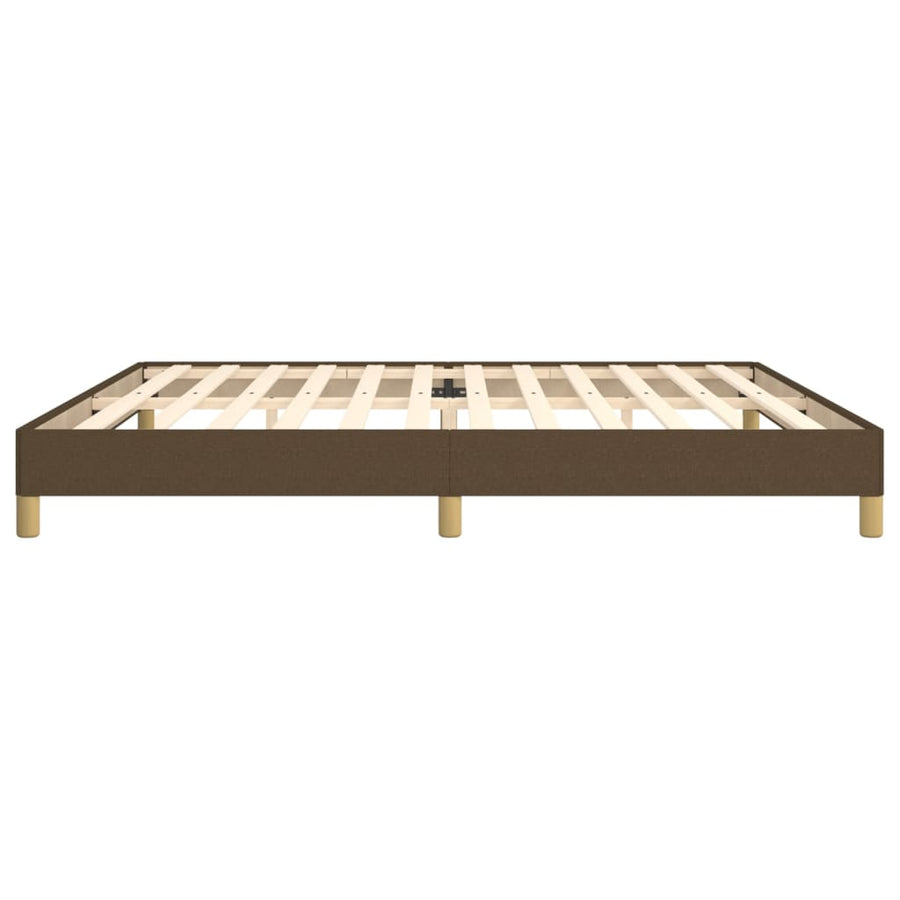 Bedframe stof donkerbruin 200x200 cm 200 x 200 cm 25 cm