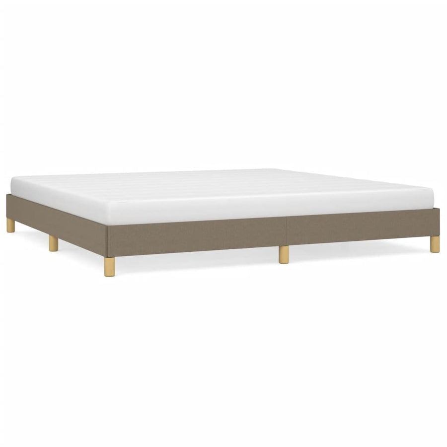 Bedframe stof taupe 200x200 cm 200 x 200 cm 25 cm