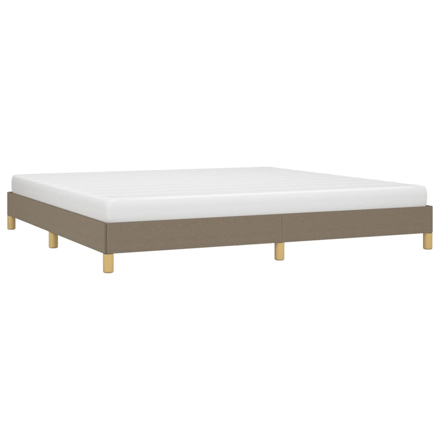 Bedframe stof taupe 200x200 cm 200 x 200 cm 25 cm