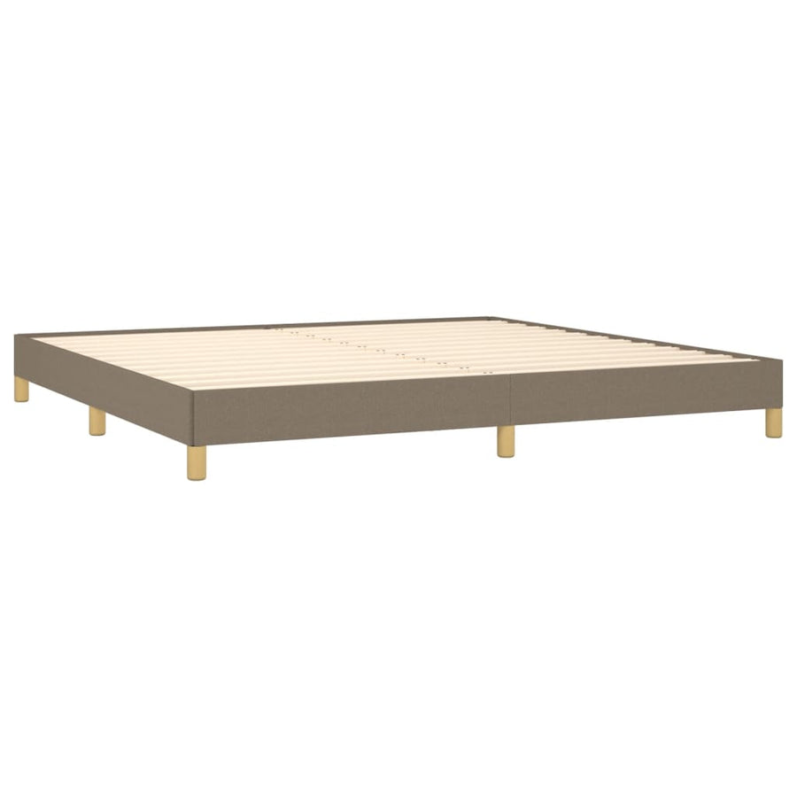 Bedframe stof taupe 200x200 cm 200 x 200 cm 25 cm