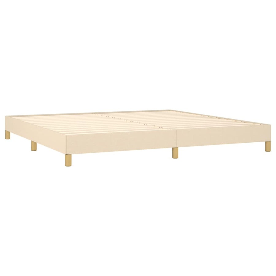 Bedframe Stof Kleurig Crème 200 x 200 cm 25 cm