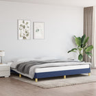 Bed frame without mattress fabric blue 200x200 cm