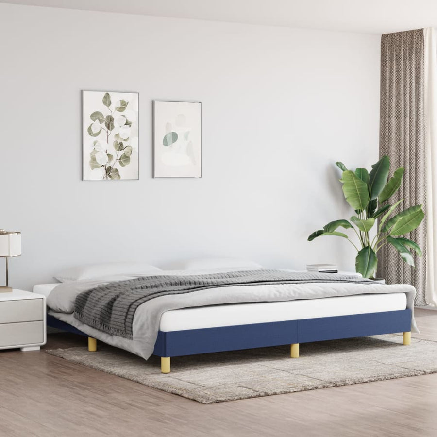 Bedframe Stof Blauw 200 x 200 cm 25 cm