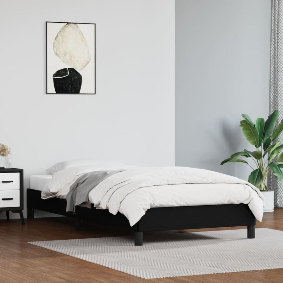 Bedframe Kunstleer Zwart 80 x 200 cm 25 cm