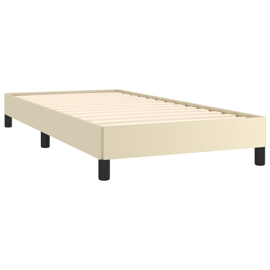 Bedframe Kunstleer Kleurig Crème 80 x 200 cm 25 cm