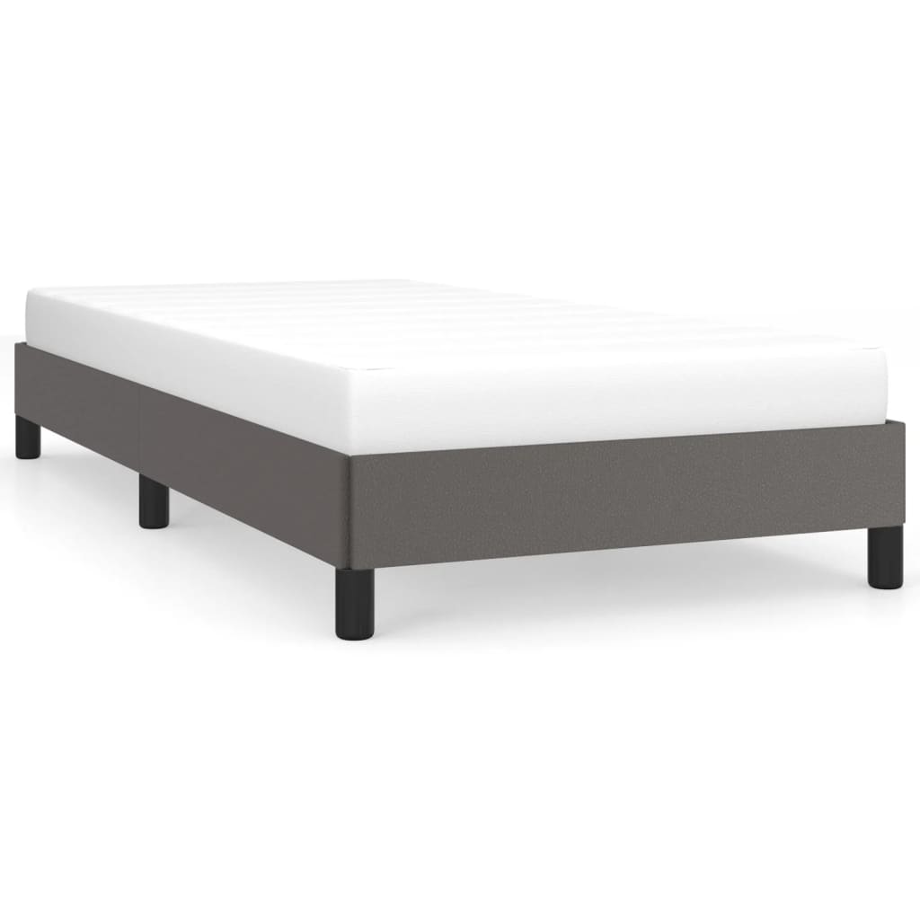 Bedframe kunstleer grijs 80x200 cm 80 x 200 cm 25 cm