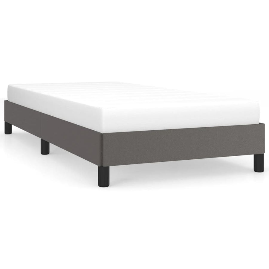 Bedframe kunstleer grijs 80x200 cm 80 x 200 cm 25 cm