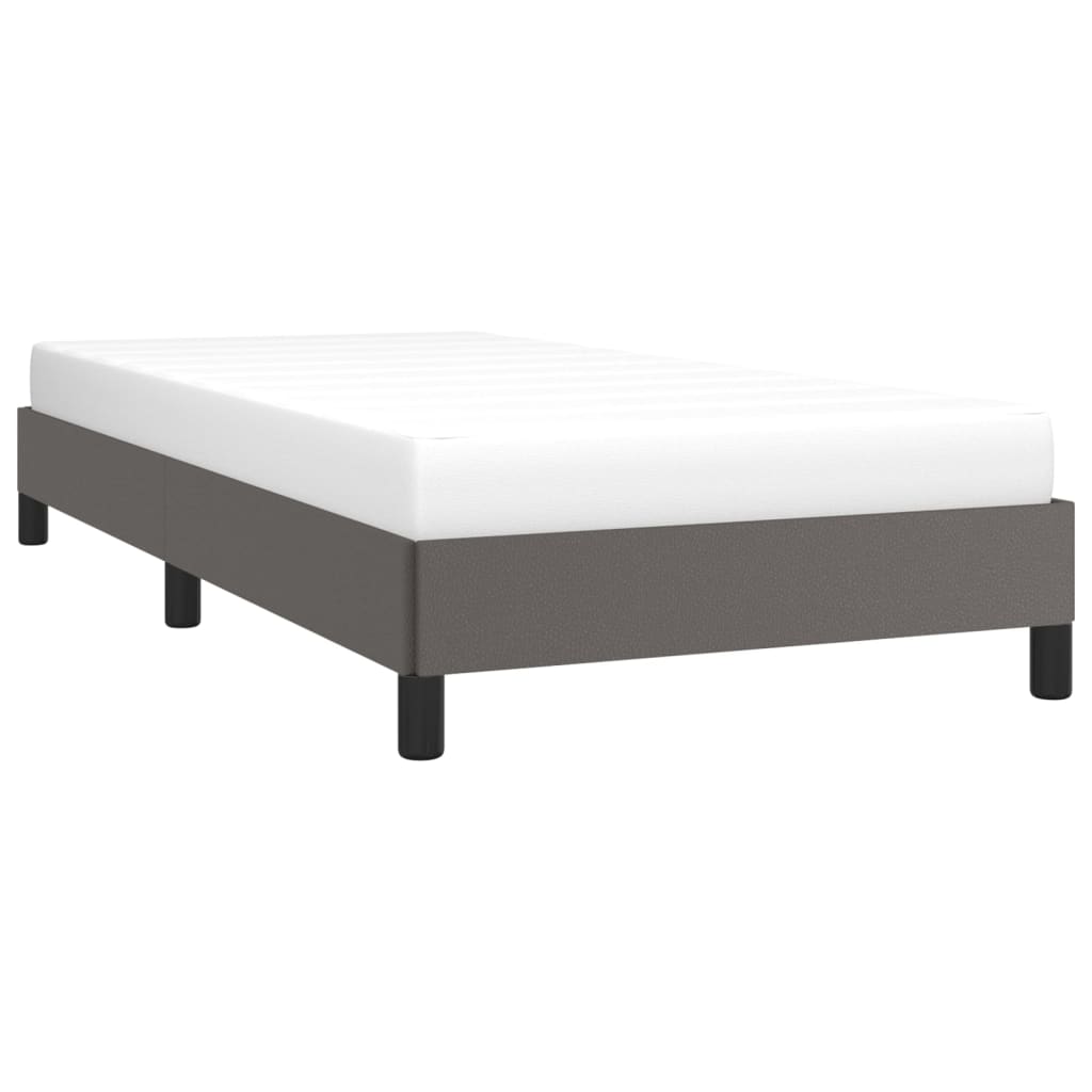 Bedframe kunstleer grijs 80x200 cm 80 x 200 cm 25 cm