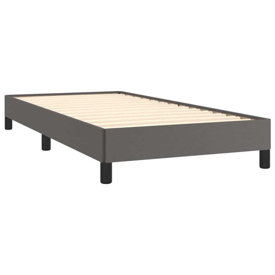 Bedframe kunstleer grijs 80x200 cm 80 x 200 cm 25 cm