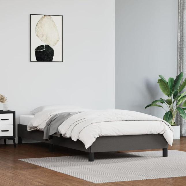 Bedframe kunstleer grijs 80x200 cm 80 x 200 cm 25 cm