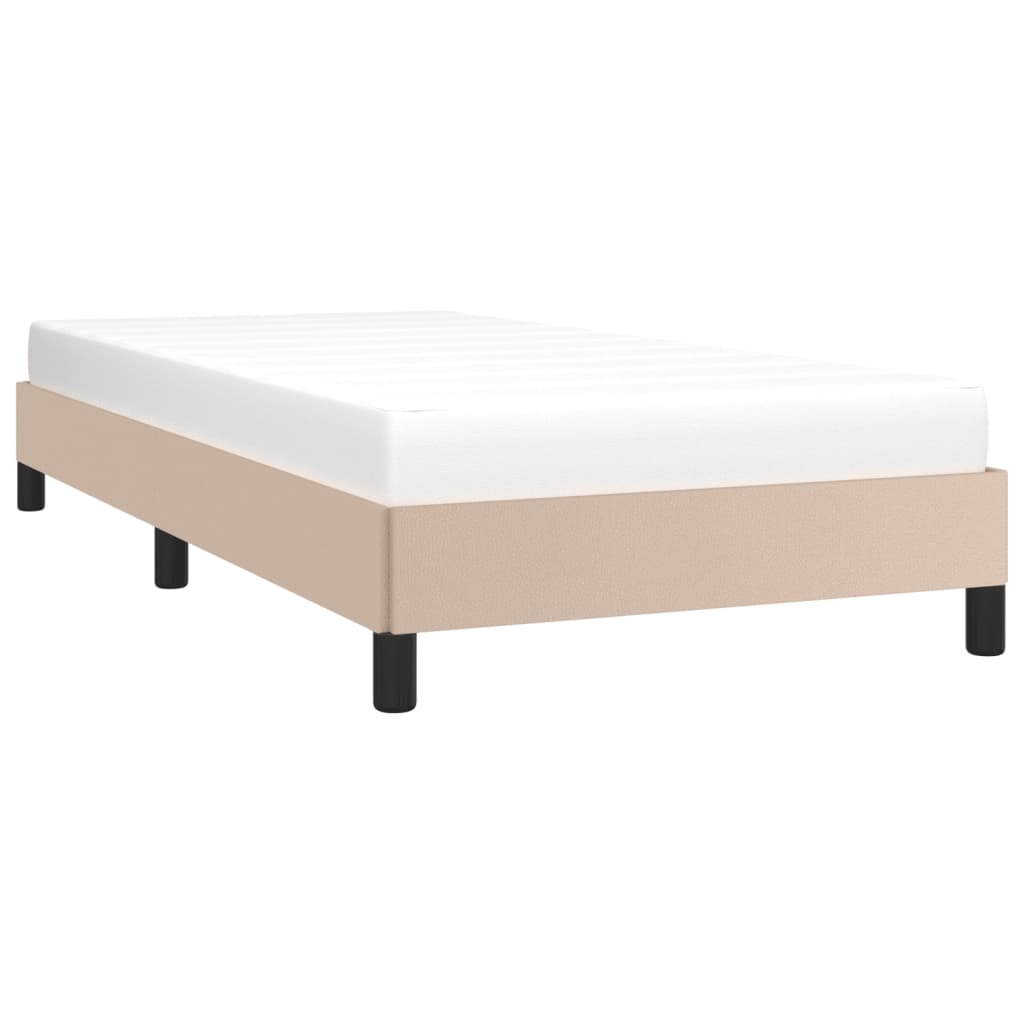 Bedframe kunstleer cappuccinokleurig 80x200 cm 80 x 200 cm 25 cm