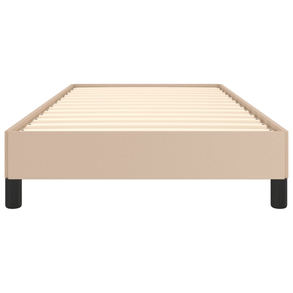 Bedframe kunstleer cappuccinokleurig 80x200 cm 80 x 200 cm 25 cm