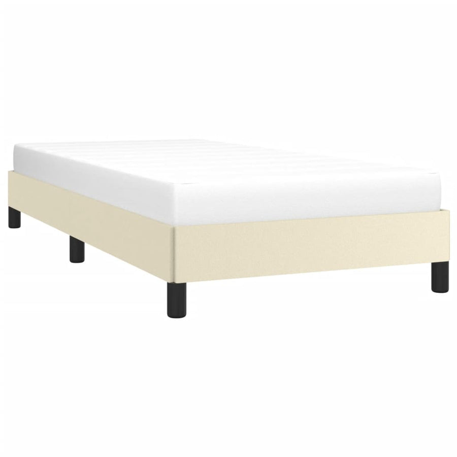 Bedframe Kunstleer Crèmekleurig 90X190 Cm 90 x 190 cm 25 cm