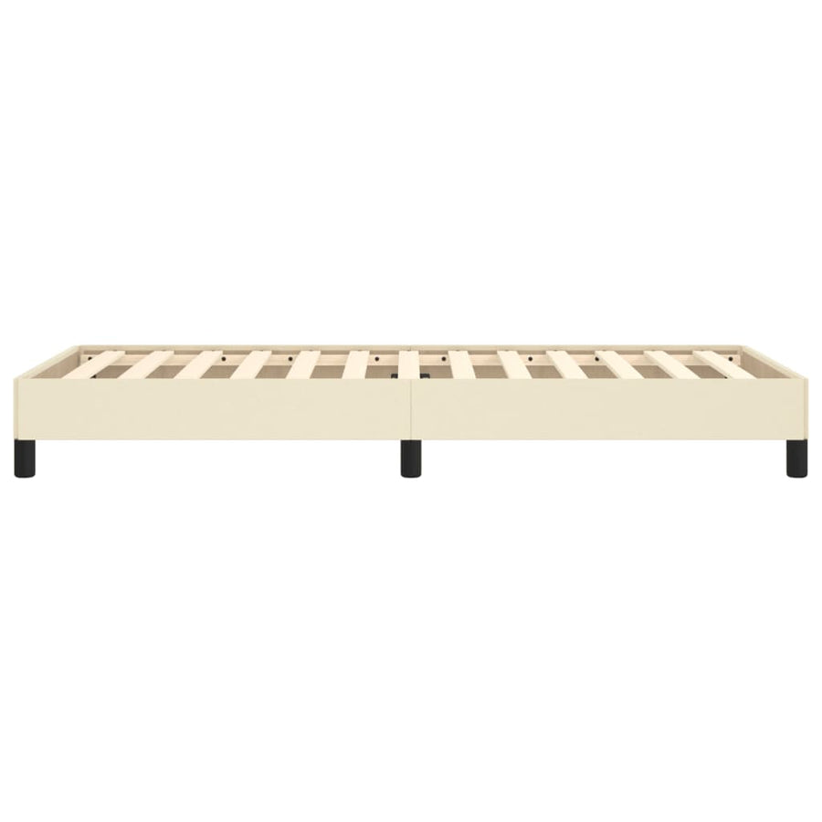 Bedframe Kunstleer Crèmekleurig 90X190 Cm 90 x 190 cm 25 cm