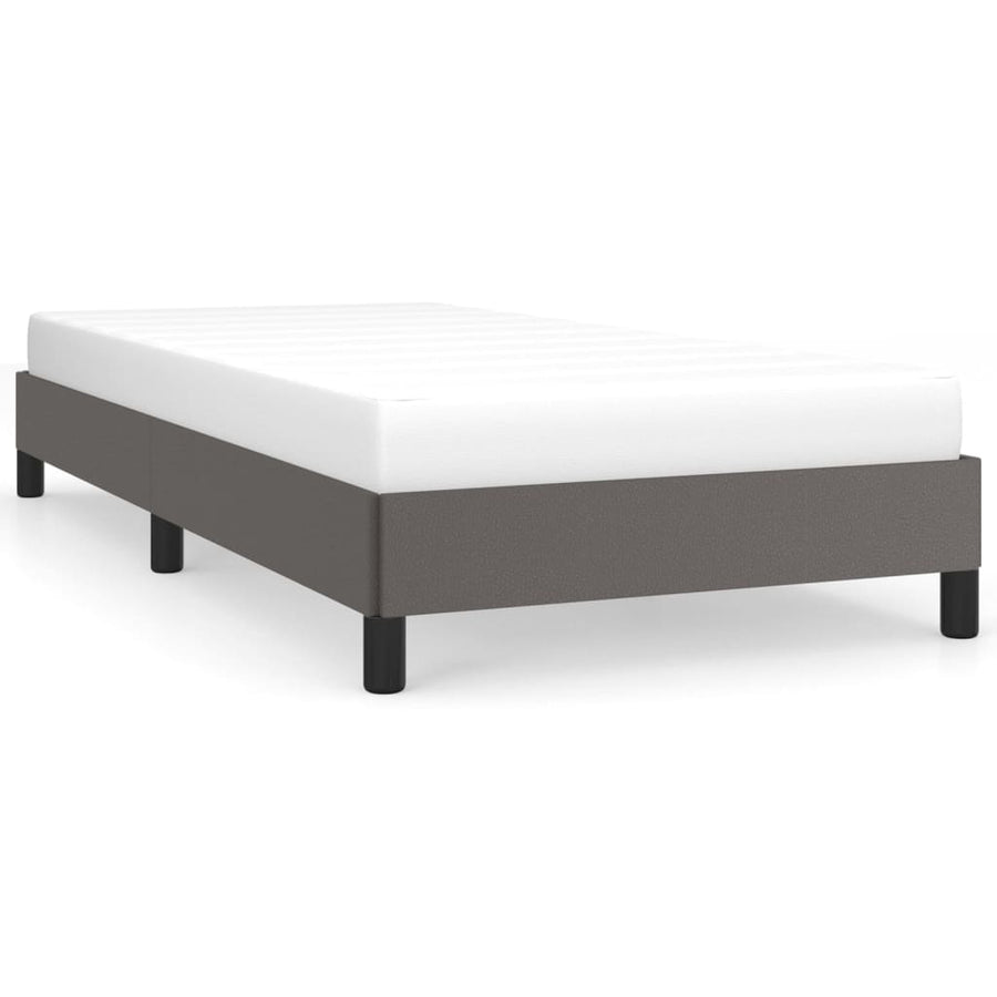 Bedframe kunstleer grijs 90x190 cm 90 x 190 cm 25 cm