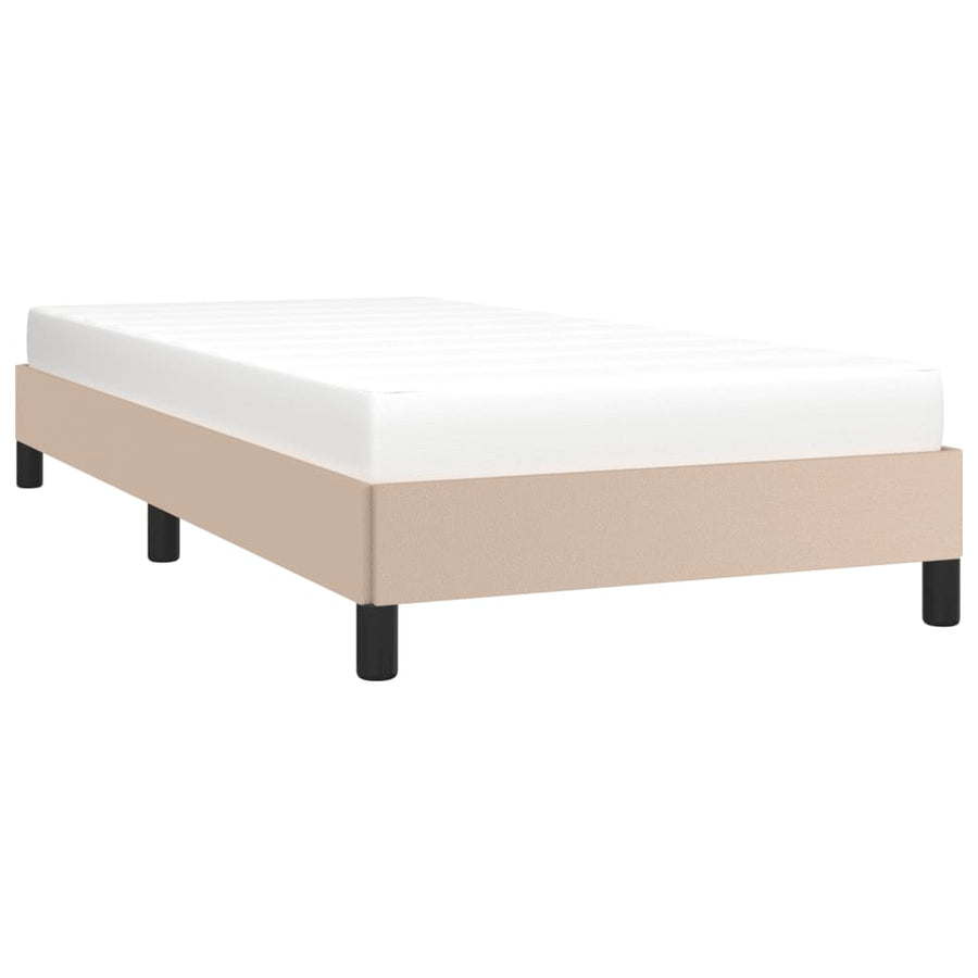 Bedframe kunstleer cappuccinokleurig 90x200 cm 90 x 200 cm 25 cm