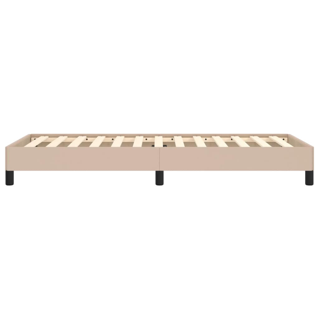 Bedframe kunstleer cappuccinokleurig 90x200 cm 90 x 200 cm 25 cm