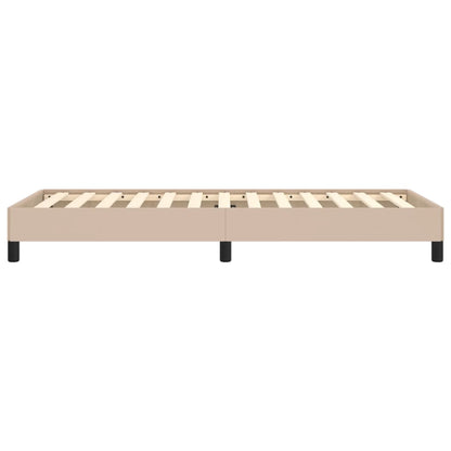 Bedframe kunstleer cappuccinokleurig 90x200 cm 90 x 200 cm 25 cm