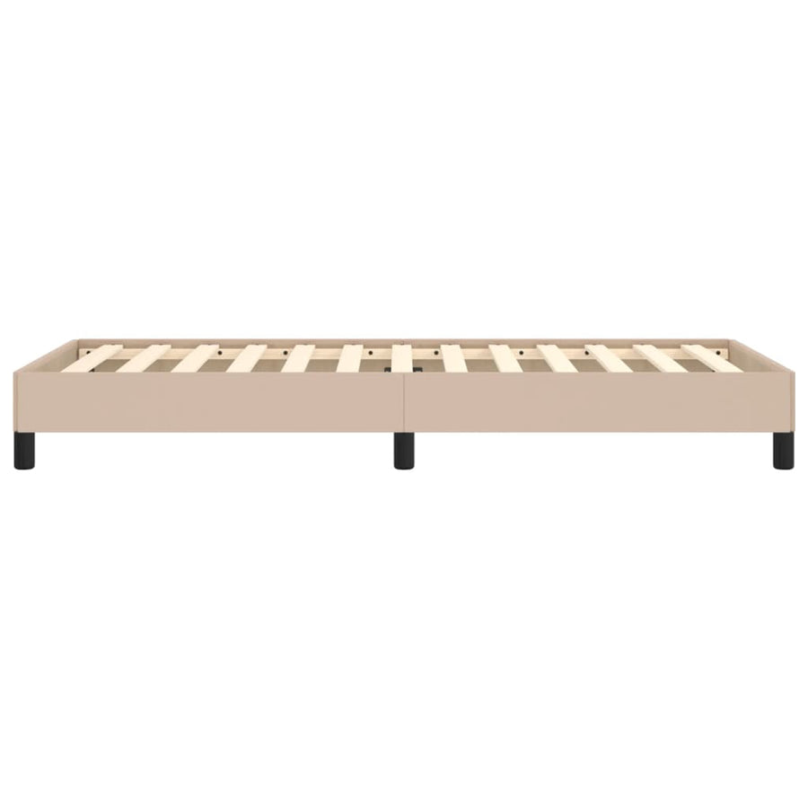 Bedframe kunstleer cappuccinokleurig 90x200 cm 90 x 200 cm 25 cm