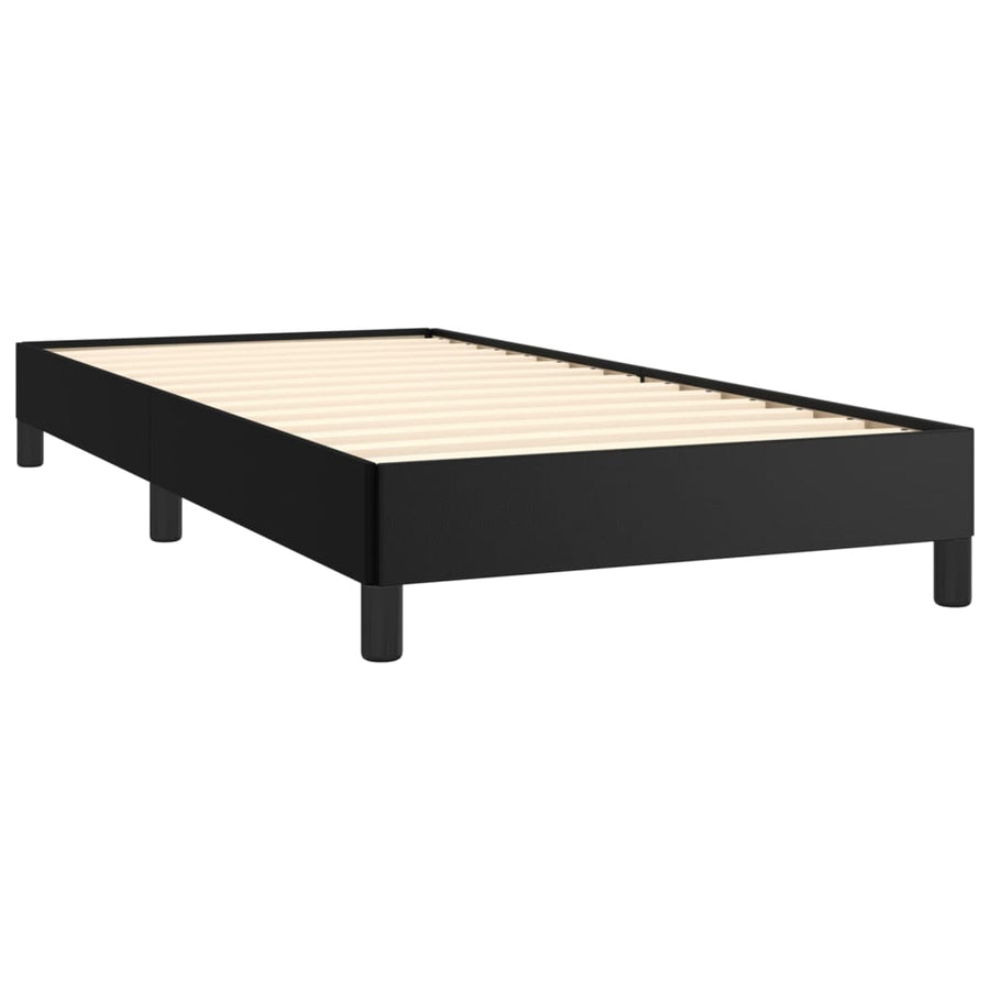 Bedframe kunstleer zwart 100x200 cm 100 x 200 cm 25 cm