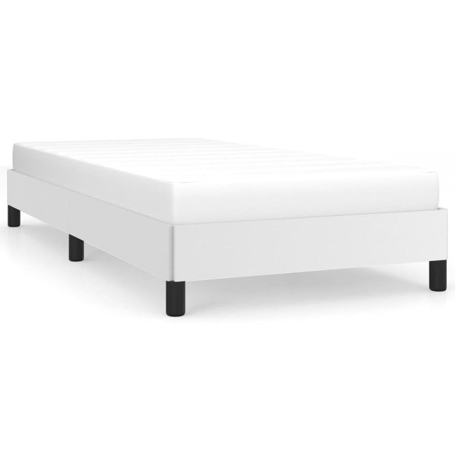 Bedframe kunstleer wit 100x200 cm 100 x 200 cm 25 cm