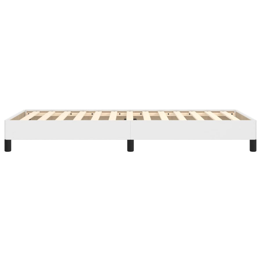Bedframe kunstleer wit 100x200 cm 100 x 200 cm 25 cm