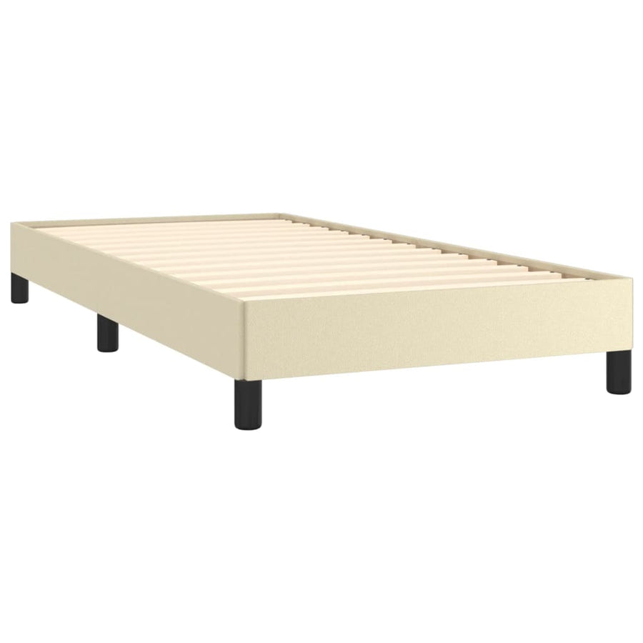 Bedframe kunstleer crèmekleurig 100x200 cm