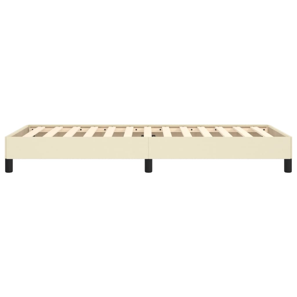 Bedframe kunstleer crèmekleurig 100x200 cm