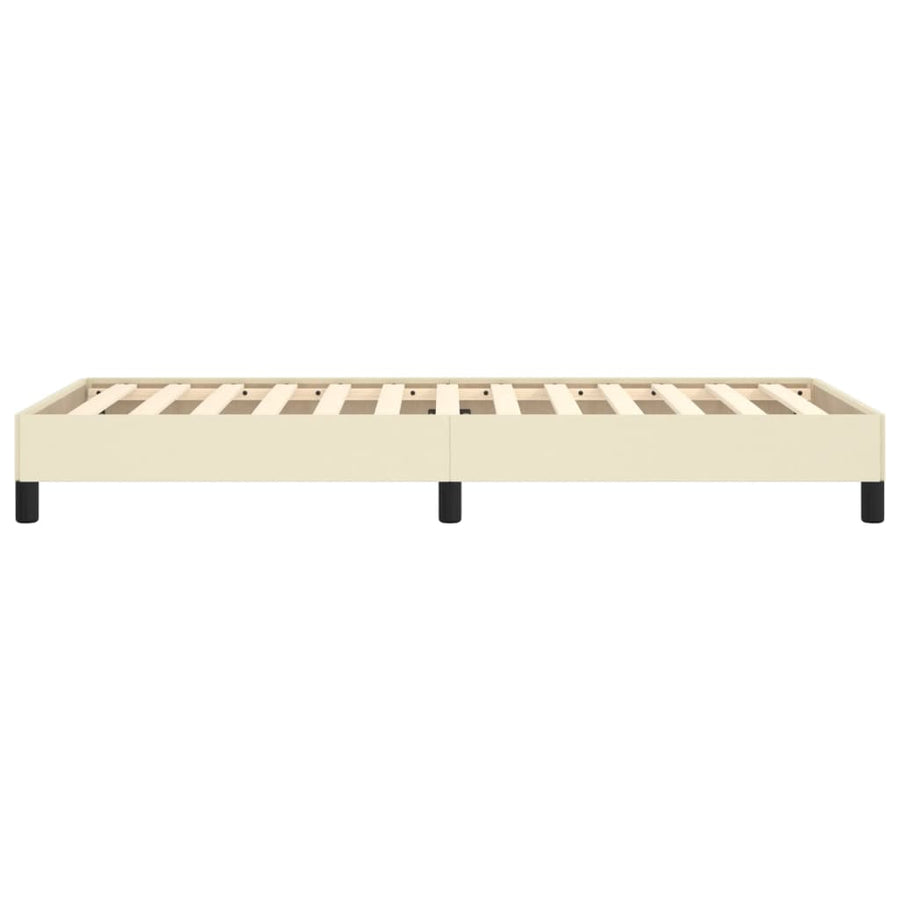 Bedframe kunstleer crèmekleurig 100x200 cm