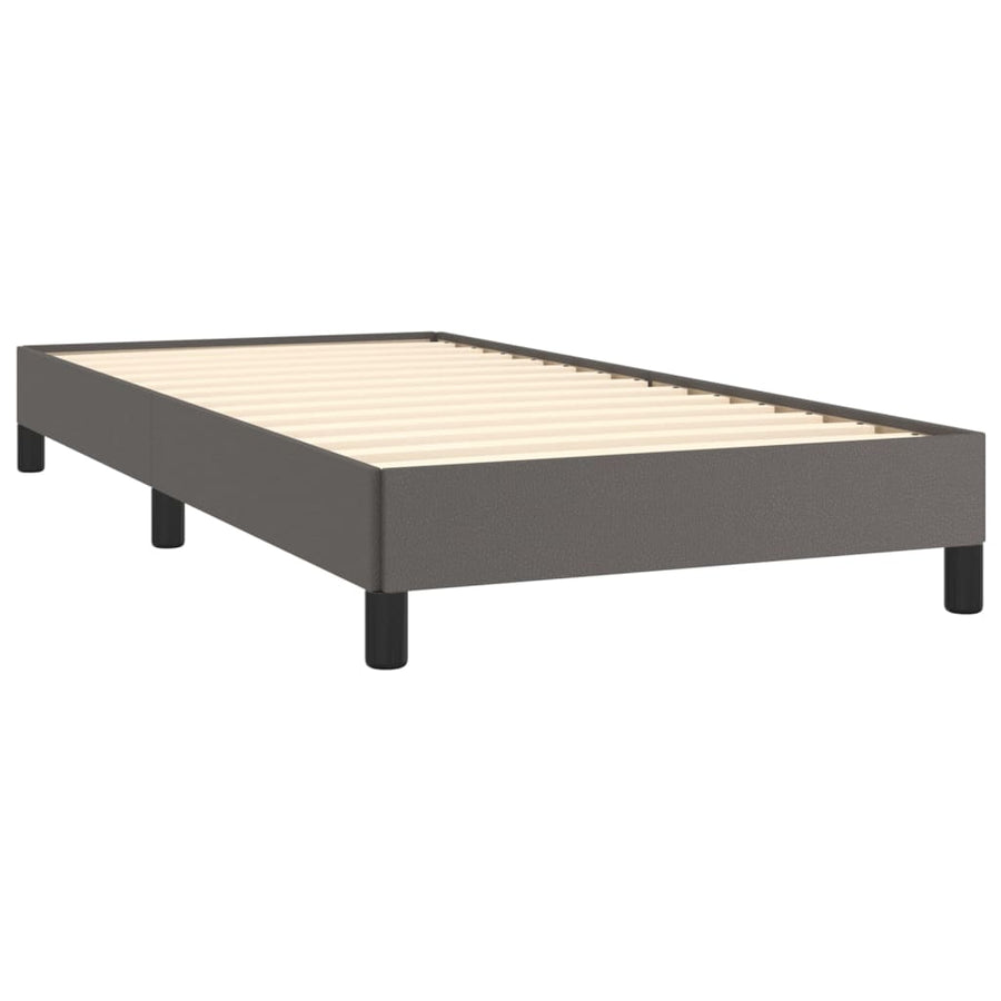 Bedframe kunstleer grijs 100x200 cm 100 x 200 cm 25 cm