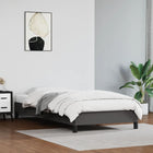Faux Leather Bed Frame Grey 100x200 cm