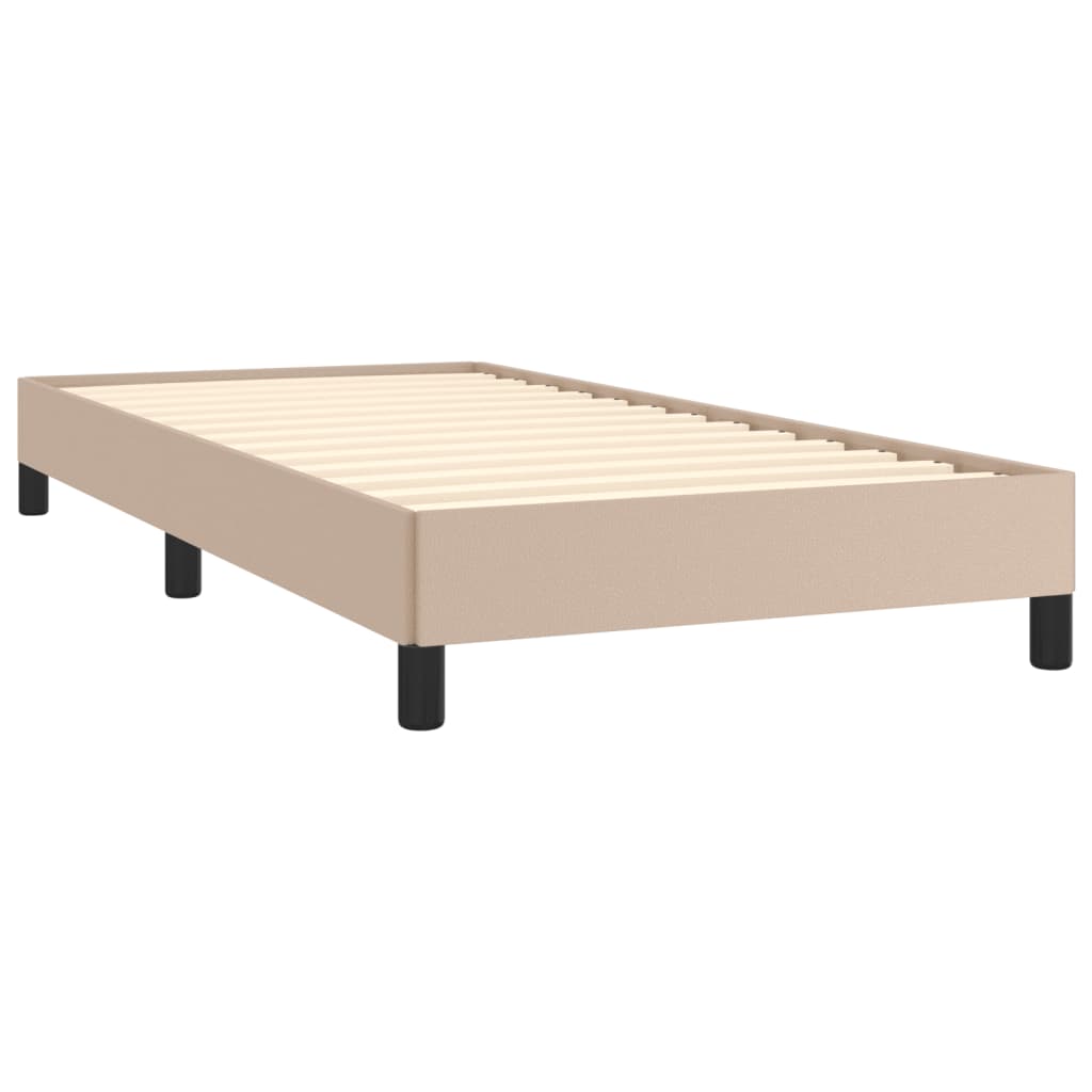 Bedframe kunstleer cappuccinokleurig 100x200 cm 100 x 200 cm 25 cm