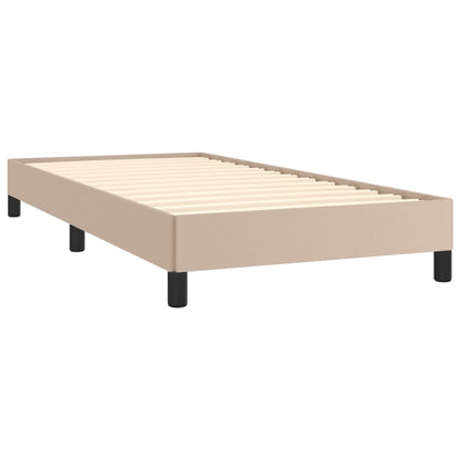 Bedframe kunstleer cappuccinokleurig 100x200 cm 100 x 200 cm 25 cm