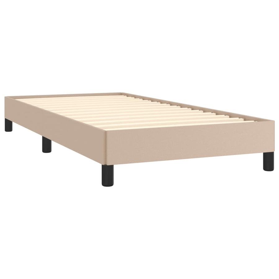 Bedframe kunstleer cappuccinokleurig 100x200 cm 100 x 200 cm 25 cm