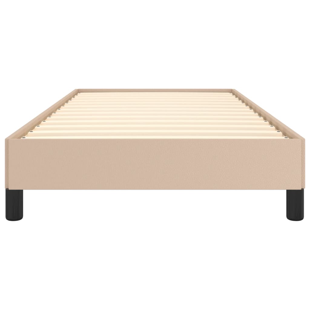 Bedframe kunstleer cappuccinokleurig 100x200 cm 100 x 200 cm 25 cm
