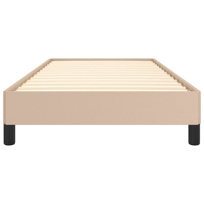 Bedframe kunstleer cappuccinokleurig 100x200 cm 100 x 200 cm 25 cm