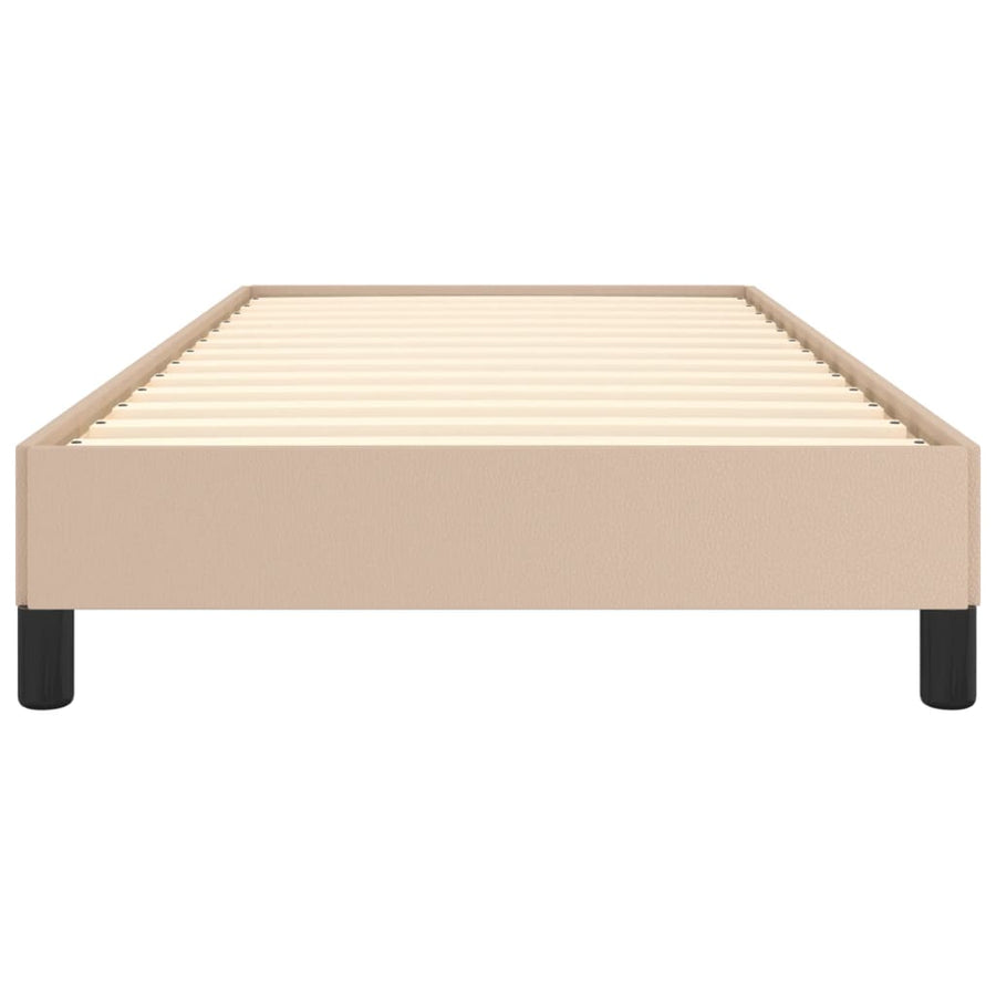 Bedframe kunstleer cappuccinokleurig 100x200 cm 100 x 200 cm 25 cm
