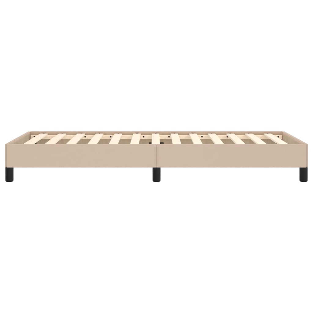 Bedframe kunstleer cappuccinokleurig 100x200 cm 100 x 200 cm 25 cm