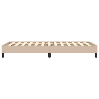Bedframe kunstleer cappuccinokleurig 100x200 cm 100 x 200 cm 25 cm