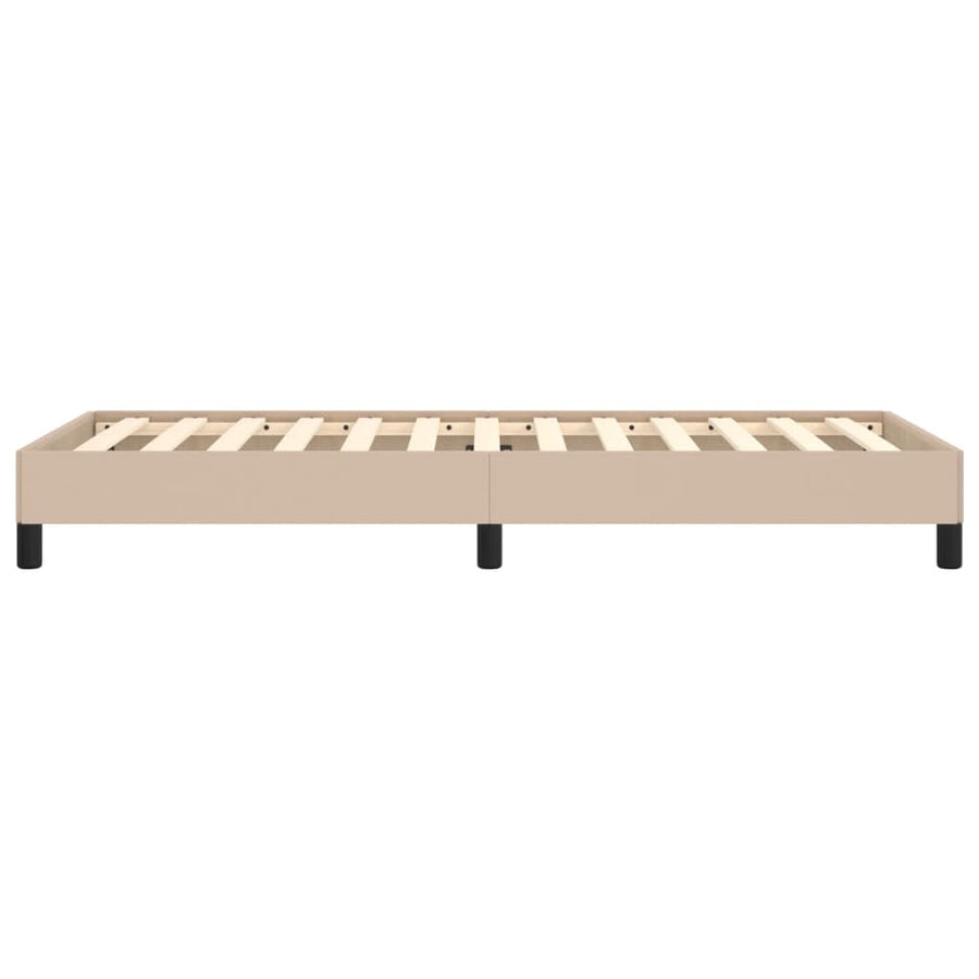 Bedframe kunstleer cappuccinokleurig 100x200 cm 100 x 200 cm 25 cm