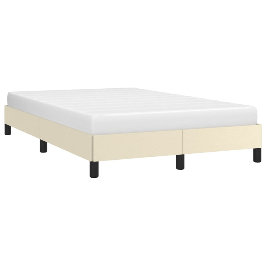 Bedframe Kunstleer Crèmekleurig 120X200 Cm 120 x 200 cm 25 cm