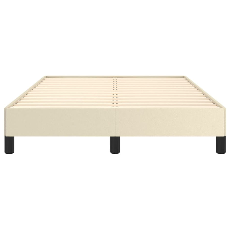 Bedframe Kunstleer Crèmekleurig 120X200 Cm 120 x 200 cm 25 cm