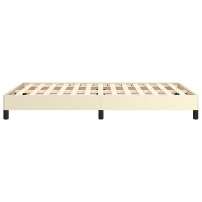Bedframe Kunstleer Crèmekleurig 120X200 Cm 120 x 200 cm 25 cm