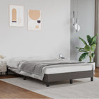 Faux leather bed frame grey 120x200 cm