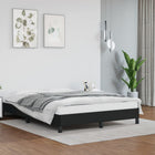 Black faux leather bed frame 140x190 cm