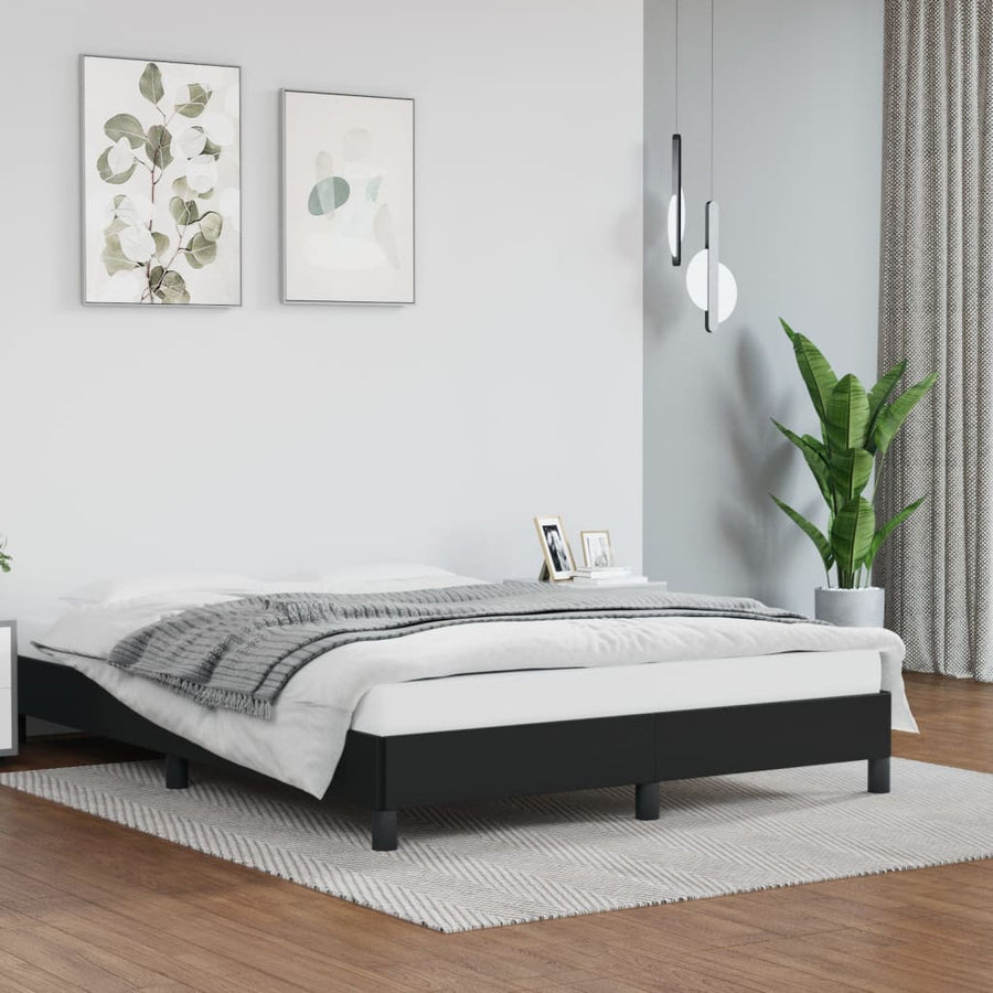 Bedframe Kunstleer Zwart 140 x 190 cm 25 cm