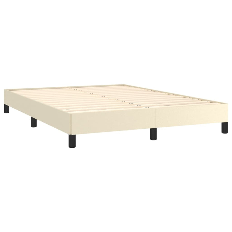 Bedframe Kunstleer Kleurig Crème 140 x 190 cm 25 cm