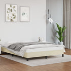 Bedframe kunstleer crèmekleurig 140x190 cm