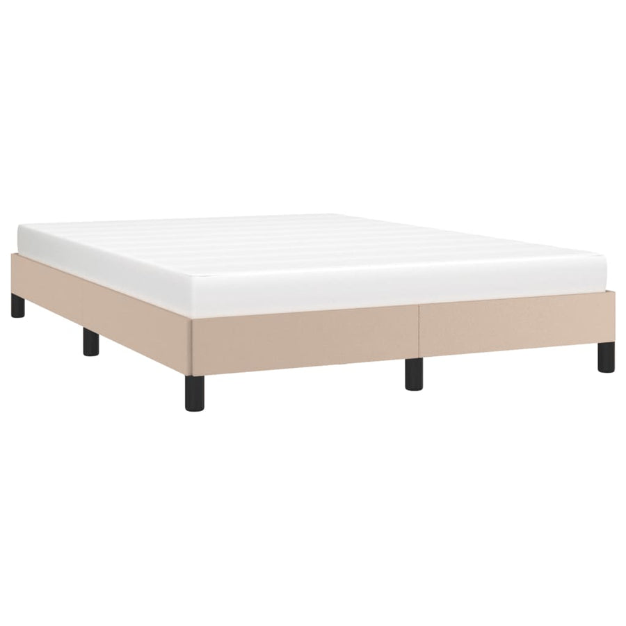 Bedframe kunstleer cappuccinokleurig 140x190 cm 140 x 190 cm 25 cm