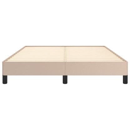Bedframe kunstleer cappuccinokleurig 140x190 cm 140 x 190 cm 25 cm